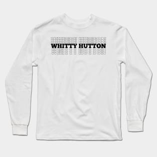 Whitty Hutton Repeated Text Long Sleeve T-Shirt